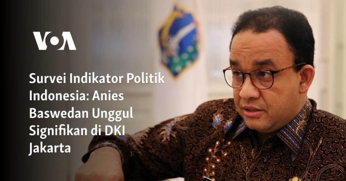 Seberapa pengaruh anies di pilkada jakarta ini hasil surveinya