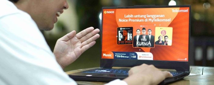 Paket bundling noice premium telkomsel streaming podcast cuma rp 30 ribu